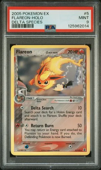 Actual Flareon δ graded card